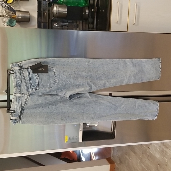 💕RAG & BONE💕 Mia Yoke High Waisted Belted Paneled Jeans ~ Clean Lou 31 NWT - Picture 11 of 16